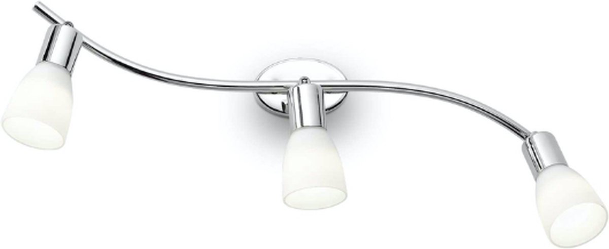 Ideal Lux - Snake - Wandlamp - Metaal - E14 - Chroom - Voor binnen - Lampen - Woonkamer - Eetkamer - Keuken