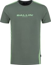 Ballin Amsterdam -  Heren Slim Fit   T-shirt  - Groen - Maat XS