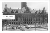 Walljar - Stadhuis Rotterdam '53 - Zwart wit poster