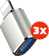 3x USB Stick naar Geschikt voor iPad, iPhone met Lightning Adapter - Plug en Play - Zet data over van en naar je iOS X,11,12,13,14 Pro Max Plus Mini