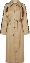 zoe karssen - dames -  margaux trenchcoat met grote ketting -  beige- xl