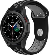 Strap-it Samsung Galaxy Watch 4 Classic 46mm sport band - zwart/grijs