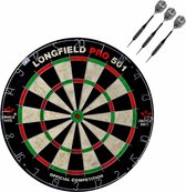 Dartbord set compleet van diameter 45.5 cm met 3x Black Arrow dartpijlen van 25 gram - Sporten darts