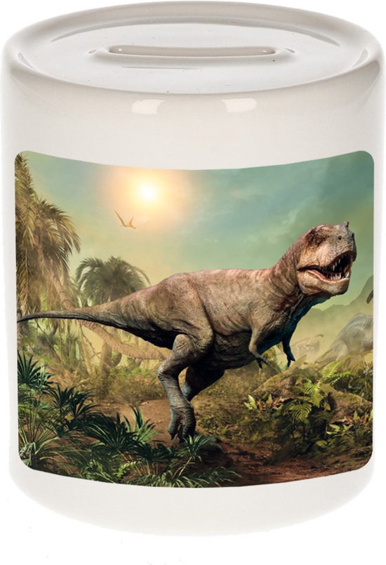 Animaux Cool T-Rex Dinosaure Photo Tirelire 9 cm Garçons et Filles - Tirelires Cadeaux Cool T-Rex Dinosaure Amoureux des Dinosaures
