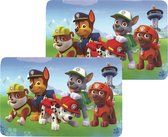 2x stuks placemats voor kinderen Paw Patrol 43 x 28 cm - Eten en knutsel placemat voor jongens en meisjes