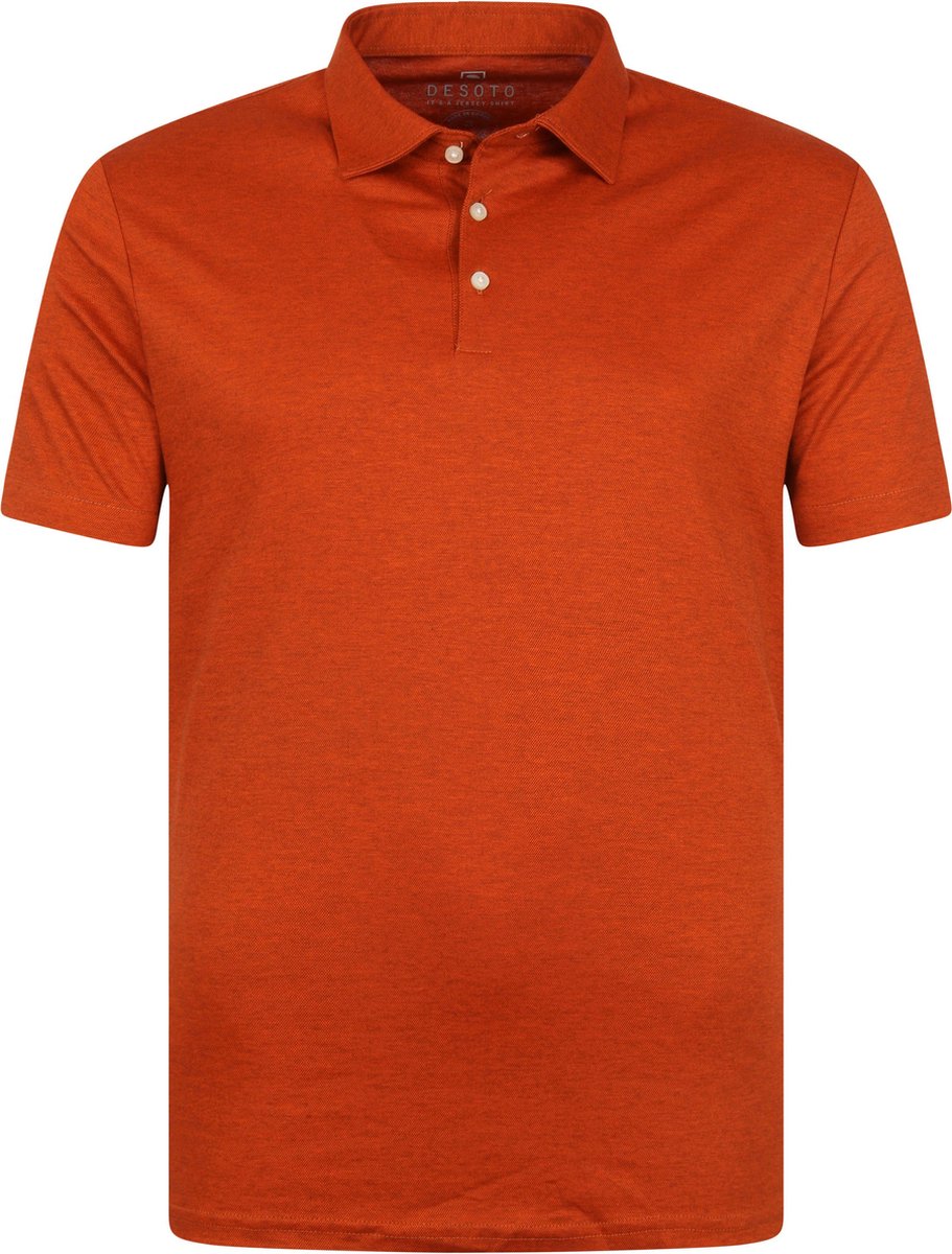 Desoto - Polo Kent Oranje - Slim-fit - Heren Poloshirt Maat S