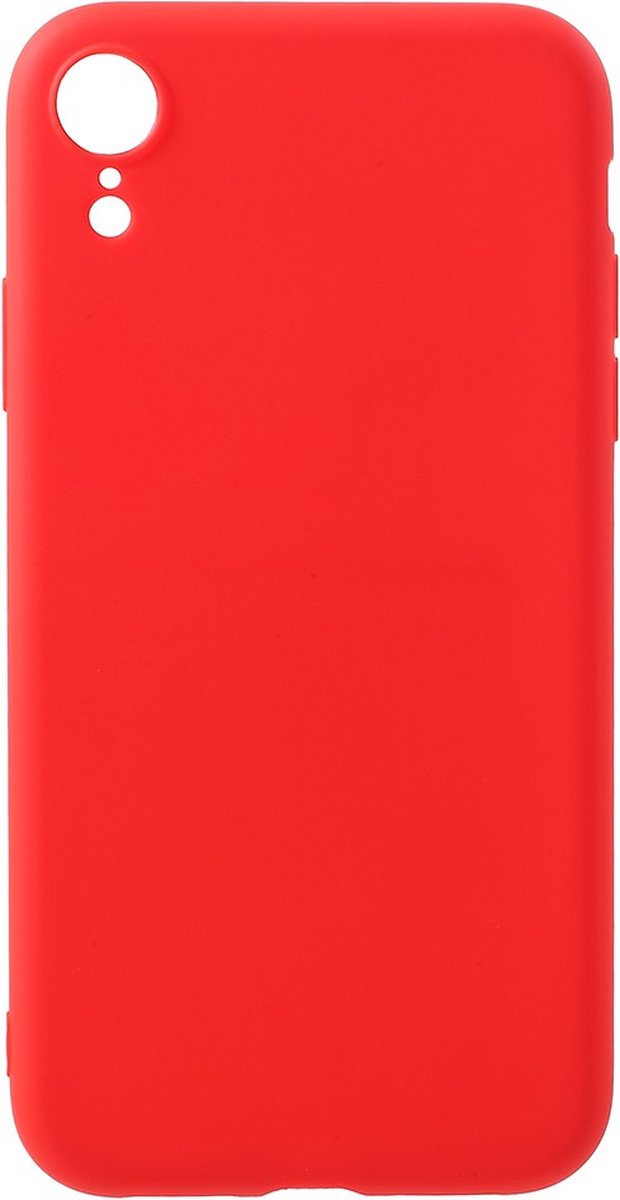 Peachy Soepele Mat Rode case geschikt voor iPhone XR - Rood