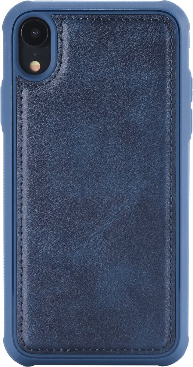Peachy Magnetisch Blauw Leren Hoesje geschikt voor iPhone XR - Blauw