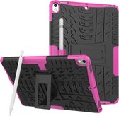 Peachy Hybride TPU Polycarbonaat iPad Air 3 (2019) & iPad Pro 10.5 inch case - Roze Profiel Standaard