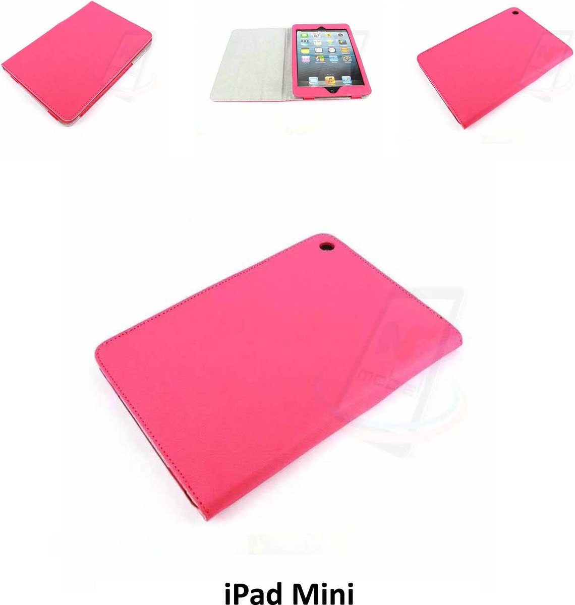 Apple iPad Mini 2-3 Roze Smart Case - Book Case Tablethoes- 8719273000533