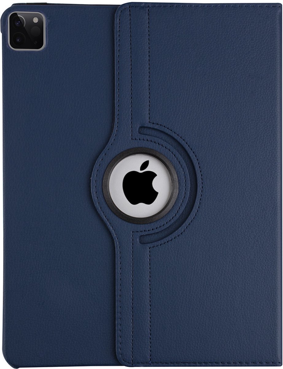 Apple iPad Pro 12.9 (2021) Book Case Tablethoes - DonkerBlauw - 360 Graden Draaibaar