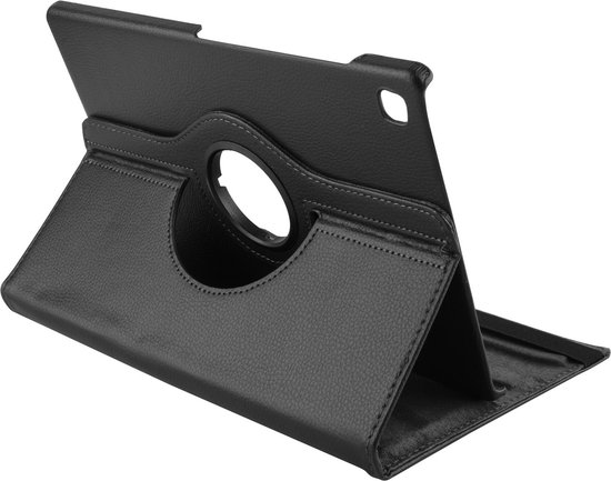 360 degree Draaibare Tablethoes Samsung Galaxy Tab S5e 10.5 inch SMT720 -  Zwart - Met 2 kijkstanden - Vegan Leder - XLmobiel.nl (T720)