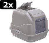 2x KATTENBAK EASY CAT TAUPE L