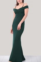 HASVEL-Groen Maxi jurk Dames - Maat L-Galajurk-Avondjurk-HASVEL-Green Maxi Dress Women-Size L-Prom Dress-Evening Dress