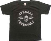 Avenged Sevenfold - Classic Deathbat Kinder T-shirt - Kids tm 8 jaar - Grijs