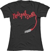 New York Dolls Dames Tshirt -XL- Lipstick Logo Zwart