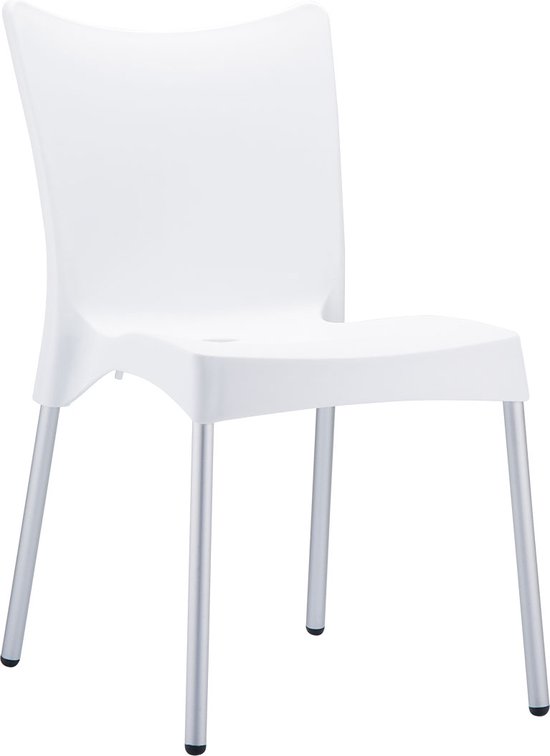 Chaise De Jardin Empilable Maya – Résistante Aux UV, Gris Foncé, 130 Kg Max