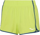 Saucony Outspace 3'' Short Dames - Sportbroeken - geel/blauw - maat XS