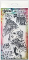 Dylusions couture clear stamp - Night at the opera duo