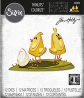 Sizzix Thinlits Snijmal set - Paper chicks colorize