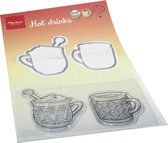 Marianne Design Clear stamps & mallen - Hetty's hot drinks