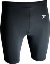 korte thermobroek junior polyester zwart mt S