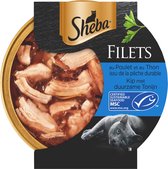Sheba Filets - Katten natvoer in saus - Tonijn en kip - 16 x 60 gr