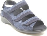 Durea 7409 K - Volwassenen Platte sandalen - Kleur: Blauw - Maat: 37.5