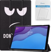 Case2go - Tablet hoes & Screenprotector geschikt voor Lenovo Tab M10 (TB-X306F) - 10.1 Inch - Auto Wake/Sleep functie - Don't touch me