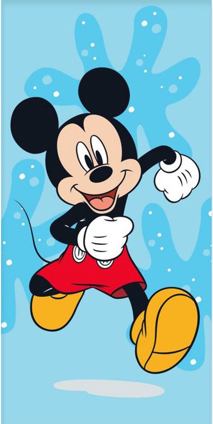 Serviette de plage Disney Mickey Mouse Run - 70 x 140 cm - Katoen