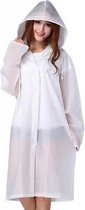 regenponcho Reuse volwassenen etheen/vinyl wit one-size