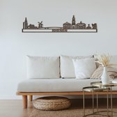 Skyline Rhenen Notenhout 130 Cm Wanddecoratie Voor Aan De Muur Met Tekst City Shapes