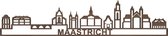 Skyline Maastricht Notenhout 130 Cm Wanddecoratie Voor Aan De Muur Met Tekst City Shapes