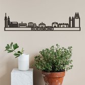 Skyline Roermond (mini) Zwart Mdf Wanddecoratie Voor Aan De Muur Met Tekst City Shapes