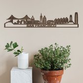 Skyline San Francisco Notenhout 90 Cm Wanddecoratie Voor Aan De Muur Met Tekst City Shapes