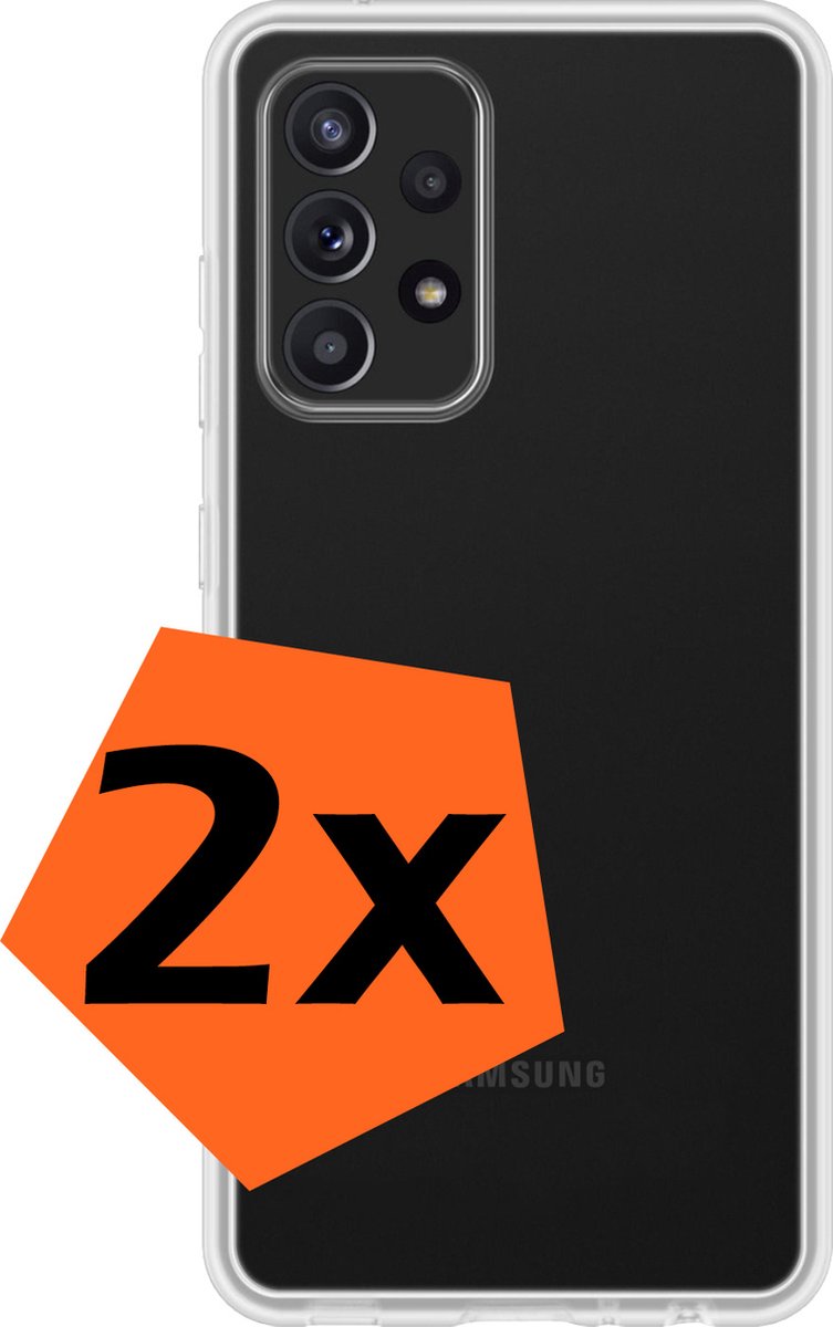 Hoes - 2 Stuks - Geschikt voor Samsung Galaxy A53 - Sterk & Shockproof - Case Siliconen - Back Cover - Telefoon Hoes - Transparant