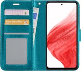 Samsung Galaxy A53 Hoesje Bookcase - Samsung Galaxy A53 Hoes Flip Case Book Cover - Samsung Galaxy A53 Hoes Book Case Turquoise