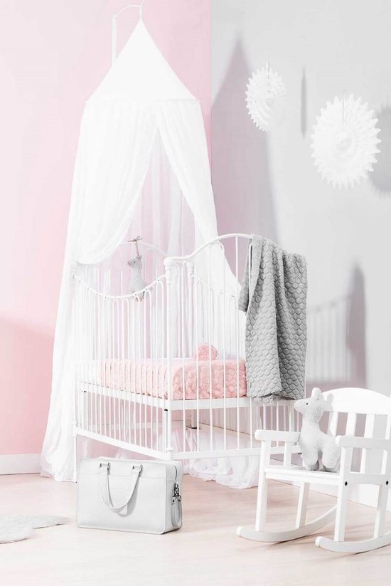 Jollein - Baby Klamboe Vintage (Wit) - Katoen - Polyester - Baby Sluier, Bed Hemeltje - 245cm — afbeelding 3