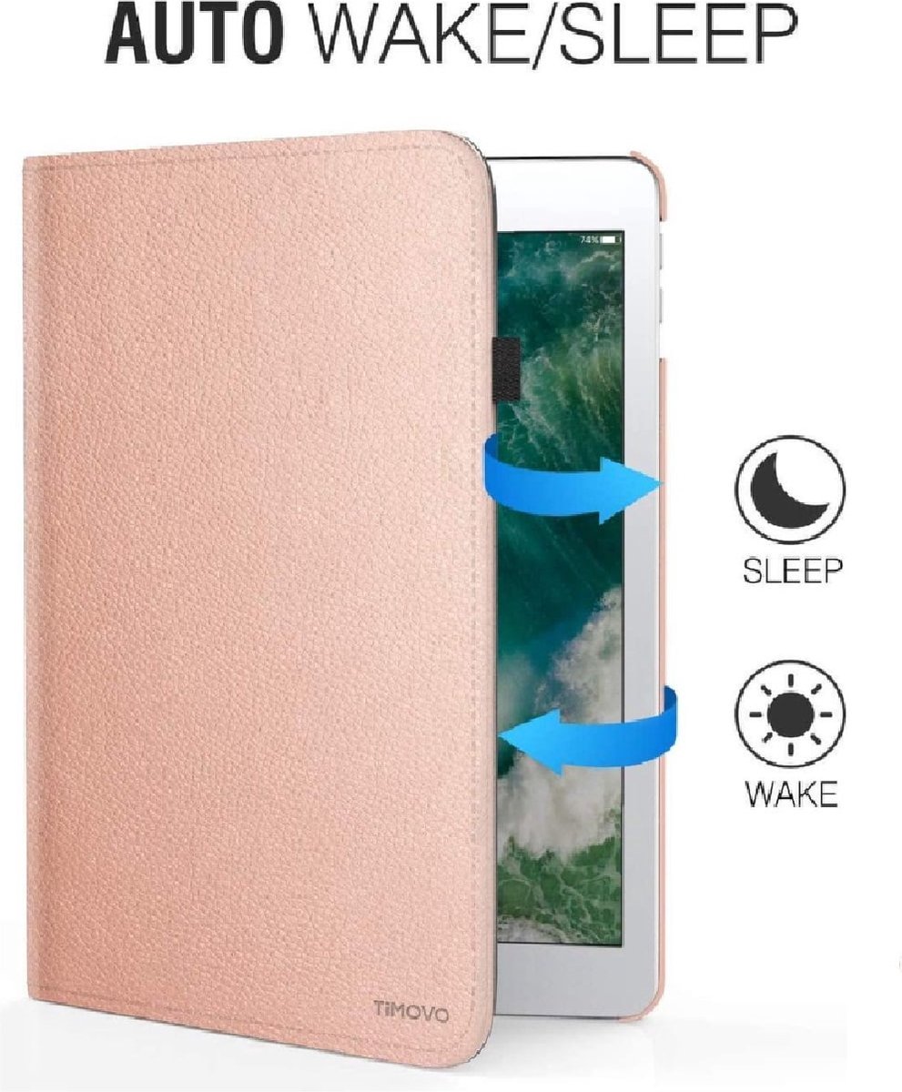 LuxeBass Hoesje geschikt voor iPad 10.2 (2019 / 2020) - 360° Bookcover - Roségold - telefoonhoes - gsm hoes - telefoonhoesjes