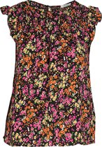 Paprika Dames Hemd met smokwerk en libertyprint - Outdoorblouse - Maat 50