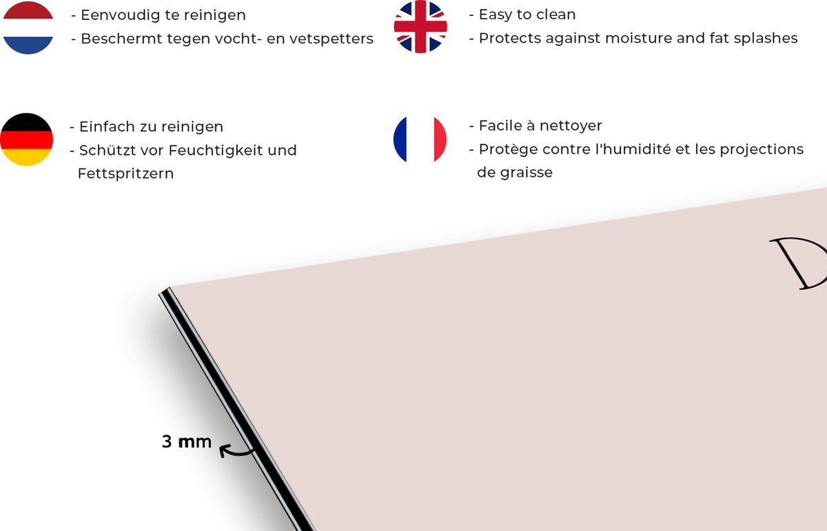 KitchenYeah Spatscherm 70x50 cm - Oma-quote aluminium thumbnail 2