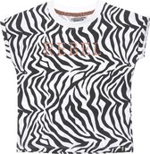 DJ Dutch meiden t-shirt ao Zebraprint Rebel White