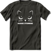 Huidige Stemming - Katten T-Shirt Kleding Cadeau | Dames - Heren - Unisex | Kat / Dieren shirt | Grappig Verjaardag kado | Tshirt Met Print | - Donker Grijs - S