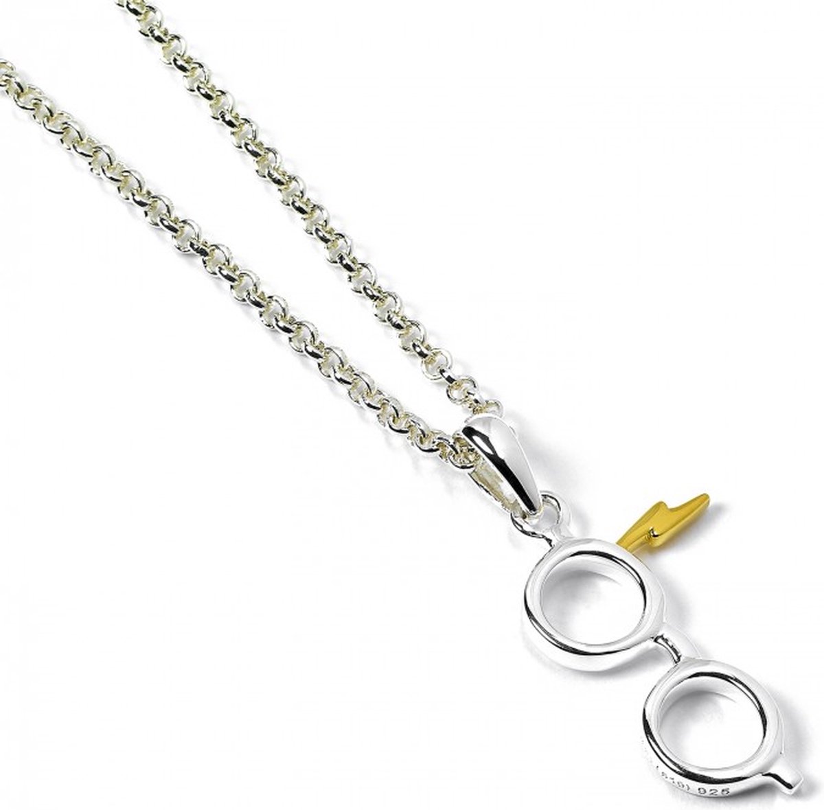 The Carat Shop - Harry Potter Sterling Zilveren Bliksemschicht & Bril Ketting