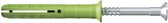 FISCHER - Slaganker N Groen 8x100/60 met schroeven - gemaakt van hernieuwbare grondstoffen - Doos van 45
