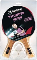 Garlando Thunder - Set avec 2 Raquettes et 3 Balles de Ping Pong