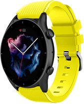 Siliconen Smartwatch bandje - Geschikt voor  Amazfit GTR 3 - Pro siliconen bandje - geel - GTR 3 & GTR 3 Pro - Strap-it Horlogeband / Polsband / Armband