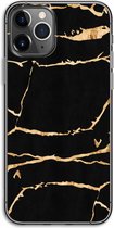 Case Company® - iPhone 11 Pro hoesje - Gouden marmer - Soft Cover Telefoonhoesje - Bescherming aan alle Kanten en Schermrand
