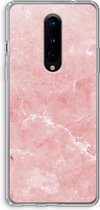 Case Company® - OnePlus 8 hoesje - Roze marmer - Soft Cover Telefoonhoesje - Bescherming aan alle Kanten en Schermrand