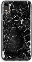 Case Company® - iPhone XR hoesje - Zwart Marmer - Soft Cover Telefoonhoesje - Bescherming aan alle Kanten en Schermrand